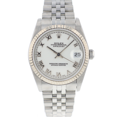 Rolex - Datejust Midsize 31 Jubilee Fluted White Roman Dial