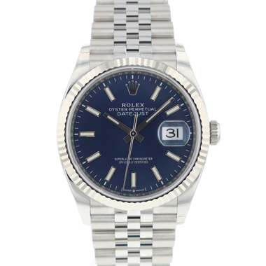 Rolex - Datejust 36 Fluted Jubilee Blue Dial 126234 NEW