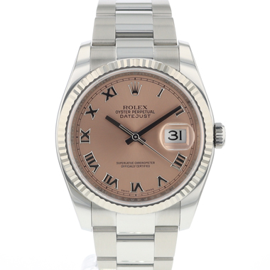 Rolex - Datejust 36 Fluted Pink Roman Dial