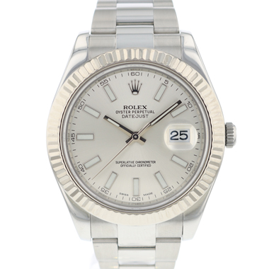 Rolex - Datejust II Fluted Silver Dial