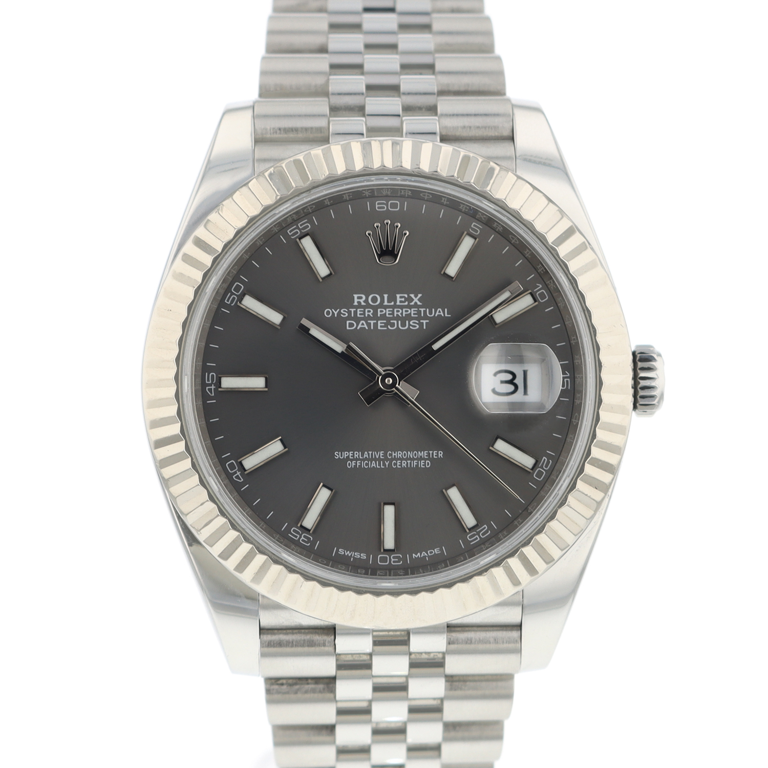 Datejust 41 Jubilee Fluted Dark Rhodium 