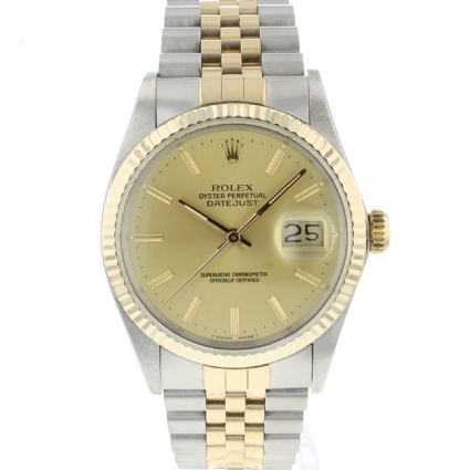 datejust 36 gold and steel