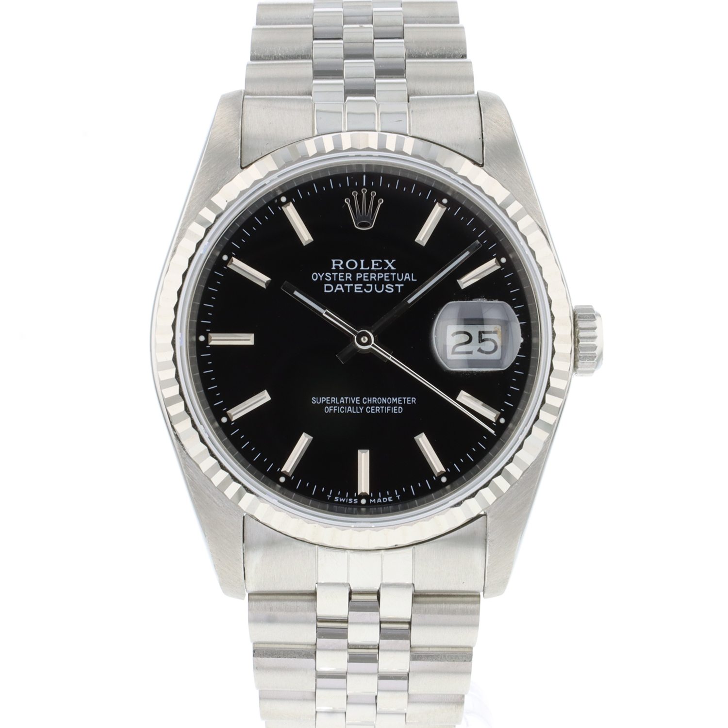 rolex datejust 36 black dial jubilee
