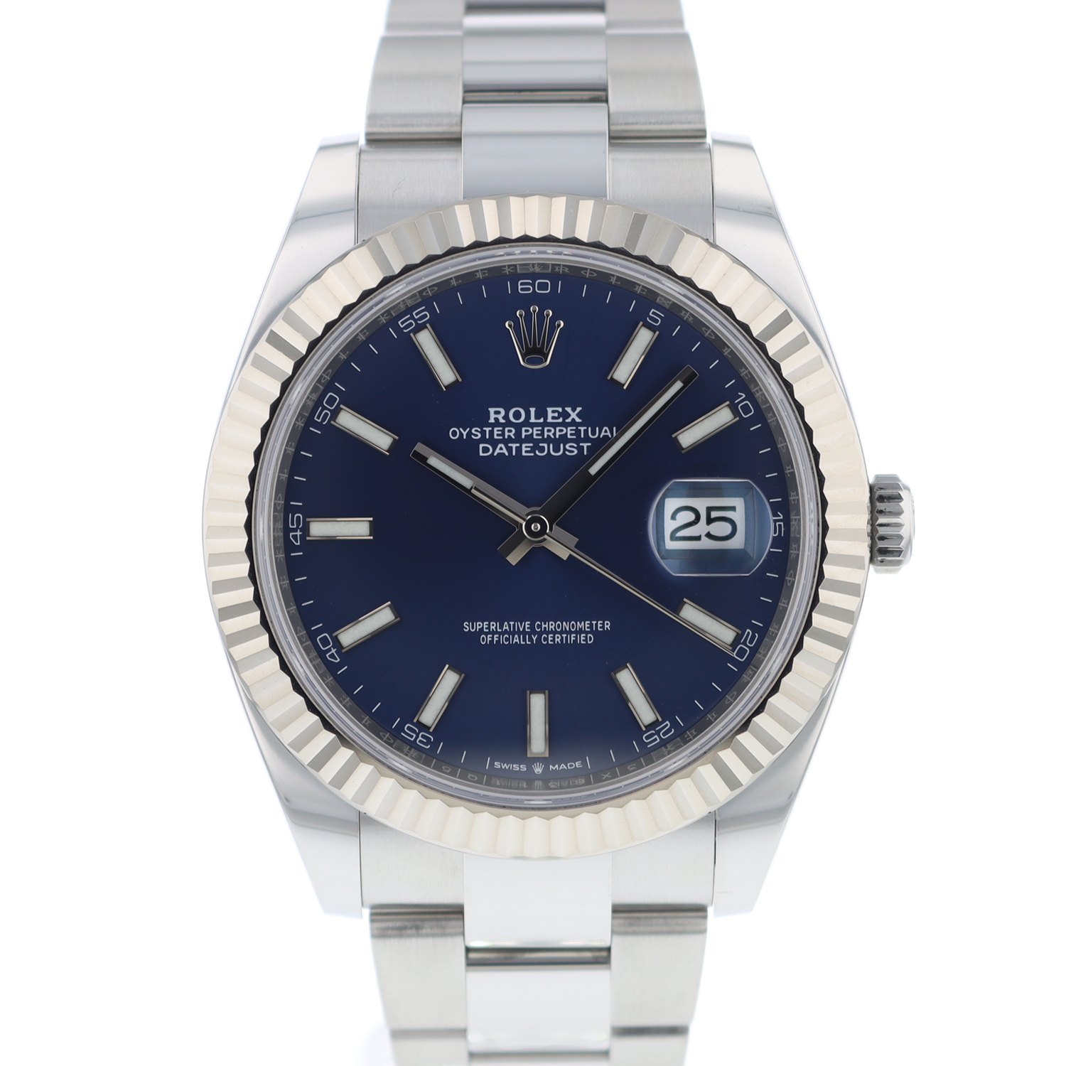 datejust 41 blue fluted