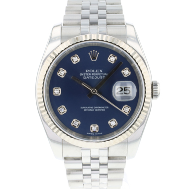 datejust 36 blue dial jubilee