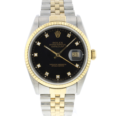 Rolex - Datejust 36 Jubilee Gold/Steel Jubilee Black Diamond dial