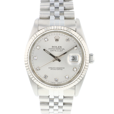 Rolex - Datejust 36 Jubilee Fluted Silver Diamond Dial
