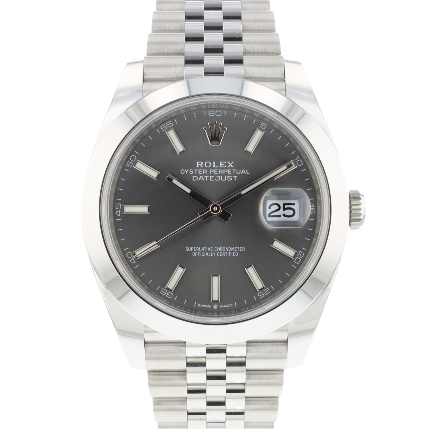 Datejust 41 Jubilee Dark Rhodium Dial 