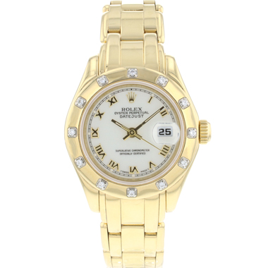 Rolex - Pearlmaster Yellow Gold Masterpiece White Roman Dial