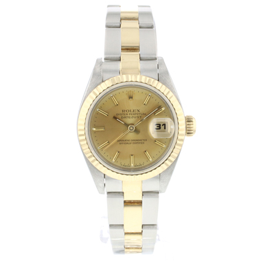 Rolex - Datejust 26 Gold/Steel Fluted Oyster Gold Dial