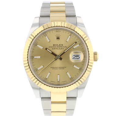 Rolex - Datejust 41 Gold/Steel Fluted Champagne Dial