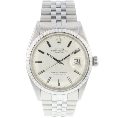 Rolex - Datejust 36 Jubilee Fluted Silver Vertical Brush Dial