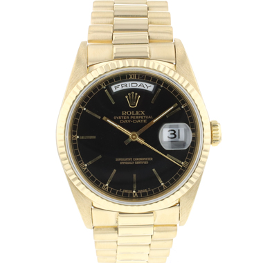 Rolex - Day-Date 36 Yellow Gold President Black Dial
