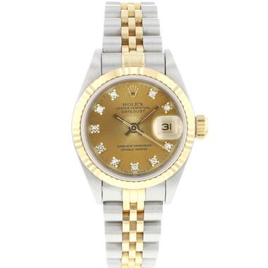 Rolex - Datejust 26 Steel Gold Jubilee Fluted Gold Diamond Dial