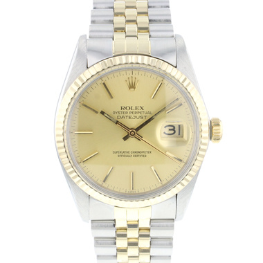 Rolex - Datejust 36 Steel Gold Jubilee Fluted Gold Dial