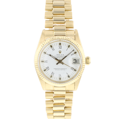 Rolex - Datejust 31 Midsize President Yellow Gold White Dial