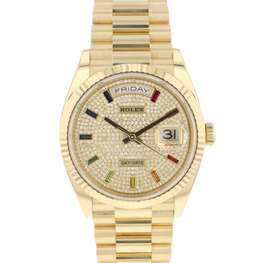 Rolex - Day-Date 36 Yellow Gold Factory Rainbow Dial