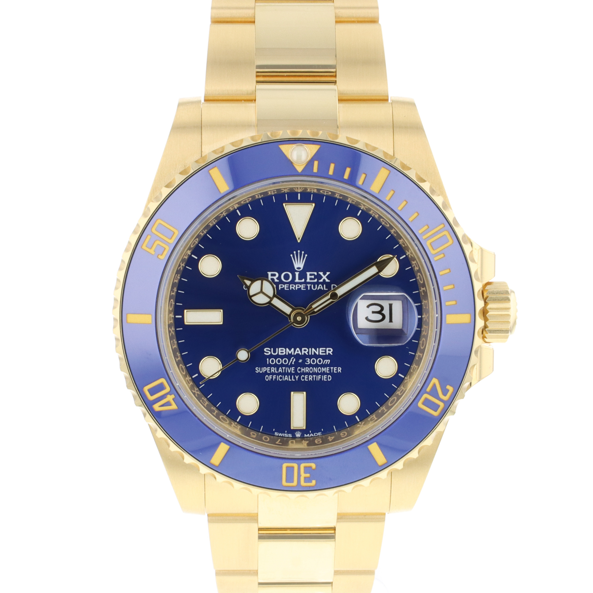 Submariner Date Yellow Gold Blue 