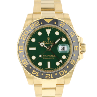 Rolex - GMT-Master II Yellow Gold Green Dial