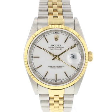 Rolex - Datejust 36 Steel Gold Jubilee Fluted White Dial