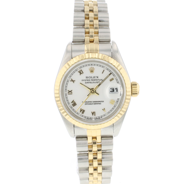 Rolex - Datejust 26 Steel Gold Jubilee Fluted White Roman Dial