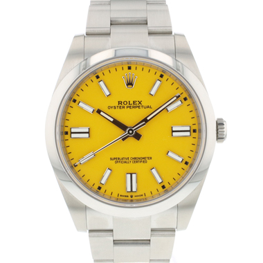 Rolex - Oyster Perpetual 41 Yellow Dial NEW