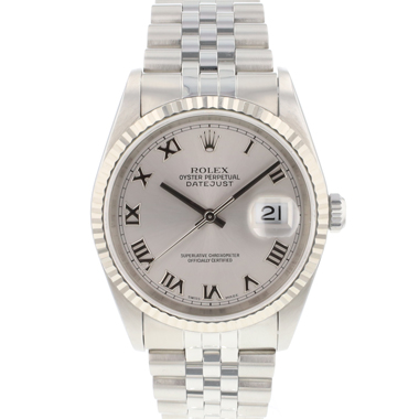 Rolex - Datejust 36 Jubilee Fluted Silver Roman Dial