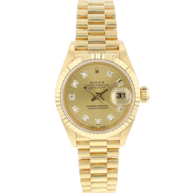 Rolex - Datejust Lady 26 Yellow Gold President Diamonds