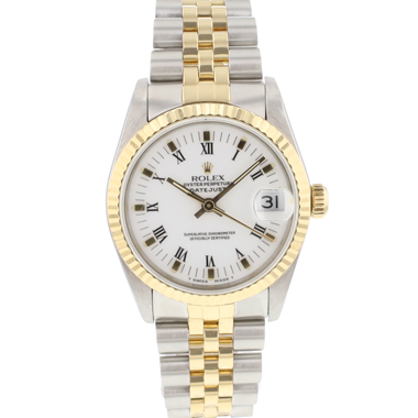 Rolex - Datejust 31 Steel Gold Jubilee Fluted White Roman Dial