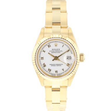 Rolex - Datejust Lady 26 Yellow Gold White  Roman Dial Like New