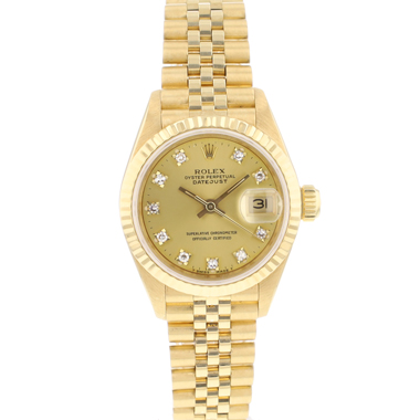 Rolex - Datejust Lady 26 Yellow Gold Jubilee Champagne Diamond Dial