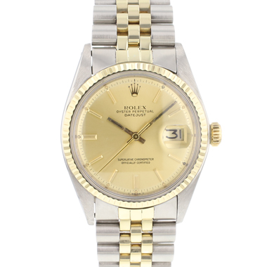 Rolex - Datejust 36 Steel Gold Jubilee Fluted Gold Dial