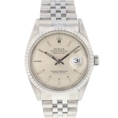 Rolex - Datejust 36 Jubilee Silver Tapestry Dial