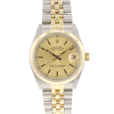 Rolex - Datejust 31 Steel Gold Jubilee Fluted Champagne Dial