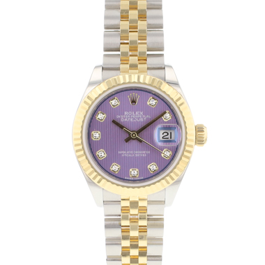 Rolex - Datejust 28 Steel Gold Jubilee Fluted Factory Lavender Diamond Dial