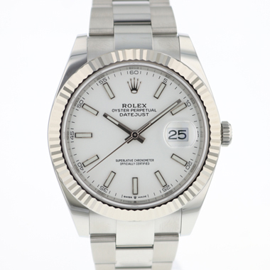 Rolex - Datejust 41 Fluted White Dial