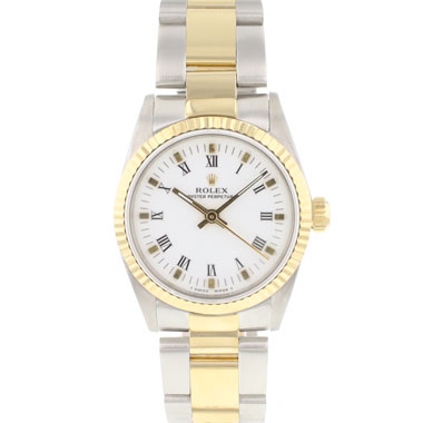 Rolex - Oyster Perpetual 31 Midsize Steel/Gold White Roman Dial