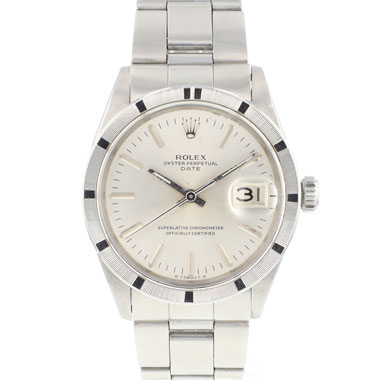 Rolex - Date 34MM Steel Oyster Silver Sigma Dial