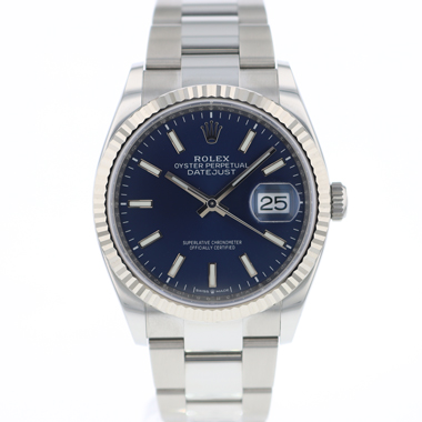 Rolex - Datejust 36 Fluted Oyster Blue Dial 126234