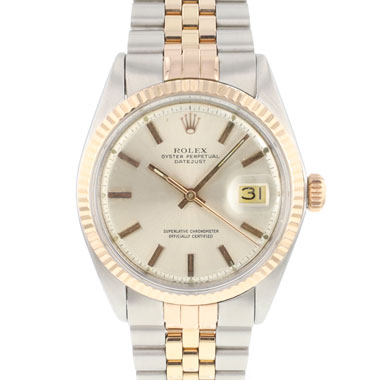 Rolex - Datejust 36MM 1601 Steel Rose Gold Silver Sigma Dial