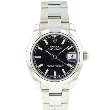 Rolex - Datejust 31 Midsize Oyster Black Dial