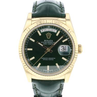 Rolex - Day-Date 36 Yellow Gold Green Dial