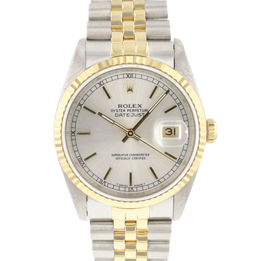 Rolex - Datejust 36 Steel Gold Jubilee Fluted Silver Dial