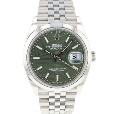 Rolex - Datejust 36 Jubilee Olive Green Palm Motif Dial