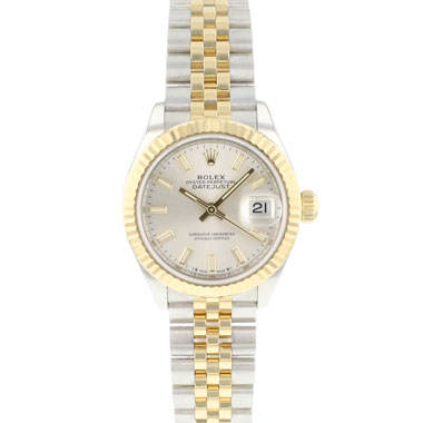 Rolex - Datejust 28 Steel / Gold Fluted Jubilee Silver Dial
