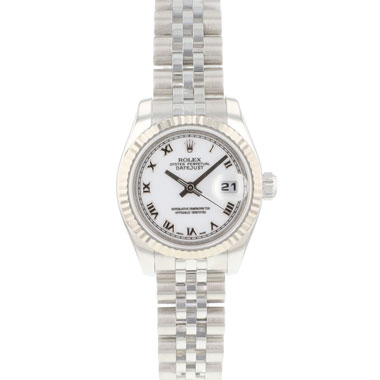 Rolex - Lady-Datejust 26 Lady Jubilee Fluted White Roman Dial