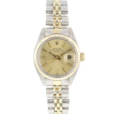 Rolex - Lady-Datejust 26 Steel-Gold Champagne Dial
