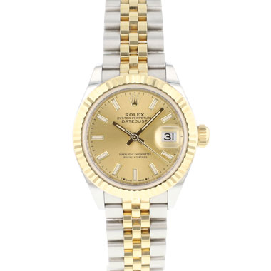 Rolex - Datejust 28 Jubilee Fluted Steel Gold Champagne Dial