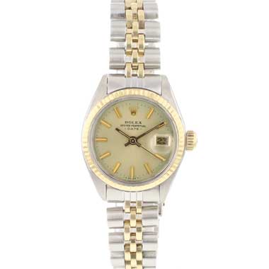 Rolex - Oyster Perpetual Date 26 Steel Gold Jubilee Fluted Champagne Dial