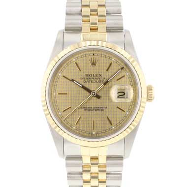 Rolex - Datejust 36 Steel/Gold Jubilee Fluted Houndstooth Dial